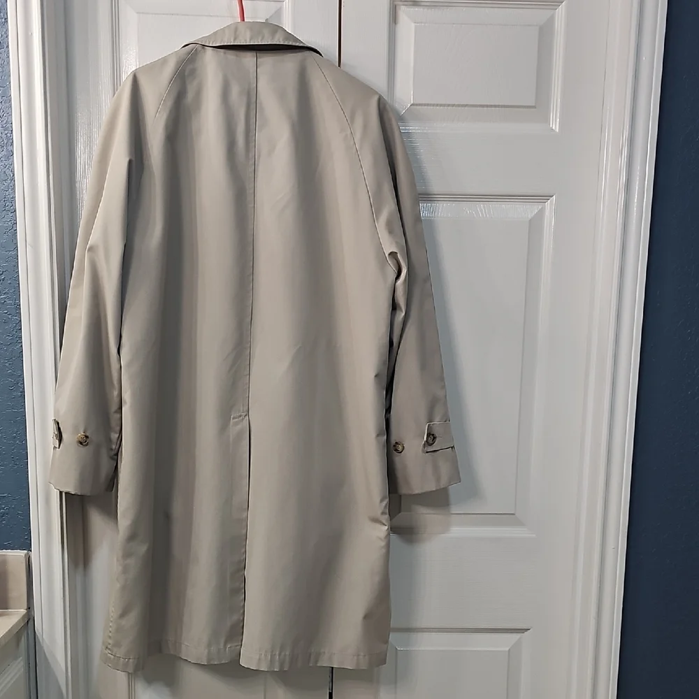 Vintage Traditionalist 44REG Classic Style Removeable Faux Fur Trench Coat